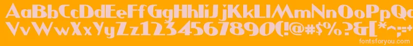 JMH COMICS Font – Pink Fonts on Orange Background