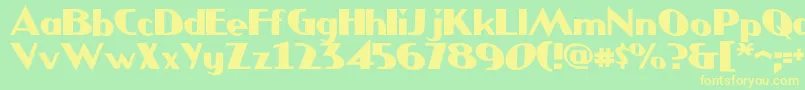JMH COMICS Font – Yellow Fonts on Green Background