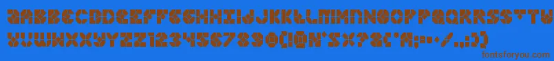 Zoomrunnercond Font – Brown Fonts on Blue Background