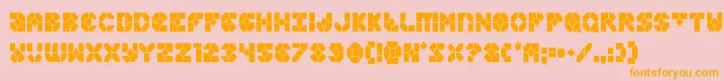 Zoomrunnercond Font – Orange Fonts on Pink Background