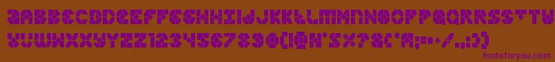 Zoomrunnercond Font – Purple Fonts on Brown Background