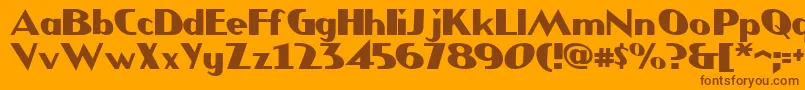 JMH COMICS Font – Brown Fonts on Orange Background