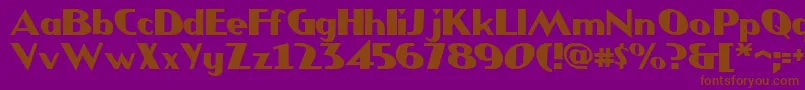 JMH COMICS Font – Brown Fonts on Purple Background