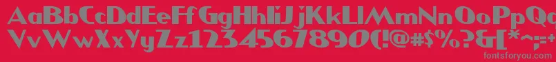 JMH COMICS Font – Gray Fonts on Red Background