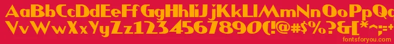 JMH COMICS Font – Orange Fonts on Red Background