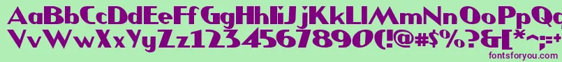 JMH COMICS Font – Purple Fonts on Green Background