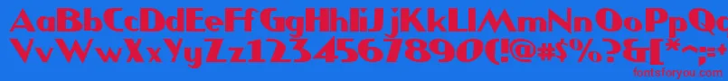 JMH COMICS Font – Red Fonts on Blue Background