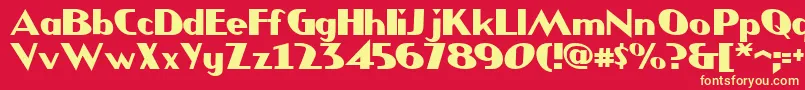 フォントJMH COMICS – 黄色の文字、赤い背景