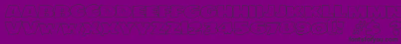 JMH EERIE OUT Font – Black Fonts on Purple Background