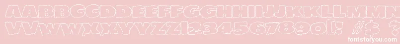 JMH EERIE OUT Font – White Fonts on Pink Background