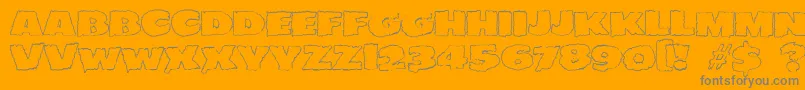 JMH EERIE OUT Font – Gray Fonts on Orange Background