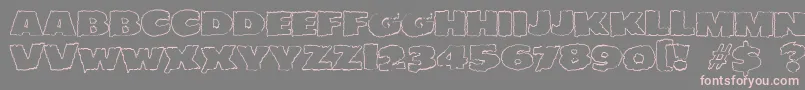 fuente JMH EERIE OUT – Fuentes Rosadas Sobre Fondo Gris