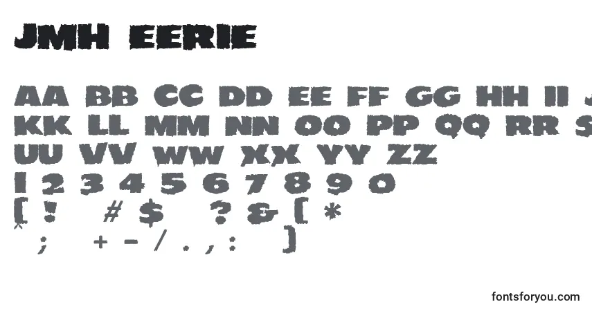 JMH EERIE (130885)-fontti – aakkoset, numerot, erikoismerkit