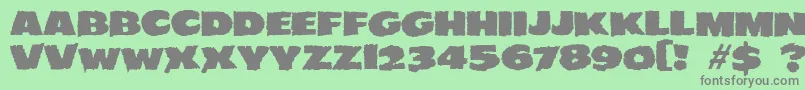 JMH EERIE Font – Gray Fonts on Green Background