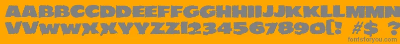 JMH EERIE Font – Gray Fonts on Orange Background