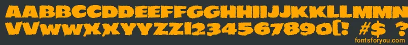 JMH EERIE Font – Orange Fonts on Black Background