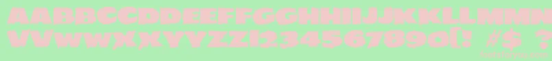 Czcionka JMH EERIE – różowe czcionki na zielonym tle