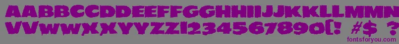 JMH EERIE Font – Purple Fonts on Gray Background