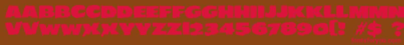 JMH EERIE Font – Red Fonts on Brown Background