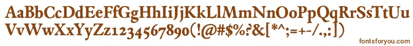 JMH Espinosa Bold-fontti – ruskeat fontit valkoisella taustalla