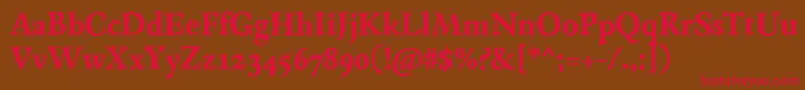 JMH Espinosa Bold Font – Red Fonts on Brown Background