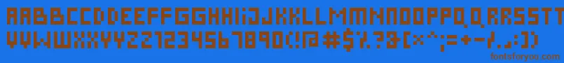 Pixies Font – Brown Fonts on Blue Background