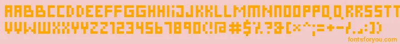 Pixies Font – Orange Fonts on Pink Background