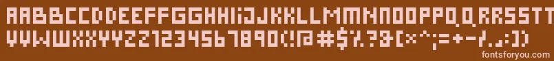 Pixies Font – Pink Fonts on Brown Background