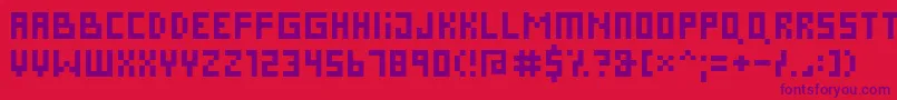 Pixies Font – Purple Fonts on Red Background