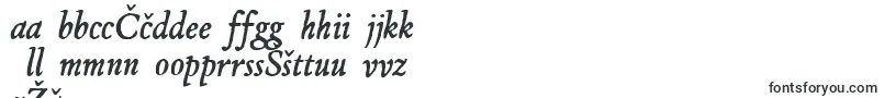 JMH Espinosa Italic-Schriftart – lettische Schriften