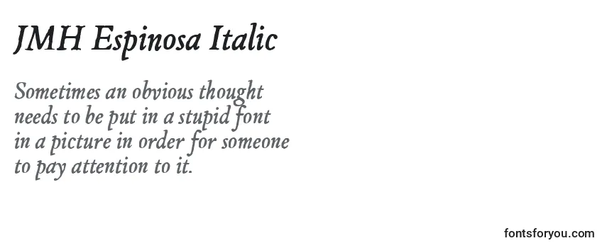 JMH Espinosa Italic (130892) フォントのレビュー