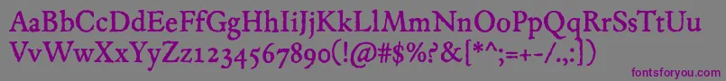 JMH Espinosa Regular Font – Purple Fonts on Gray Background