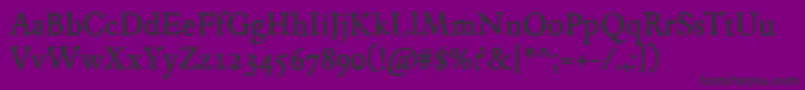 JMH Espinosa Regular Font – Black Fonts on Purple Background