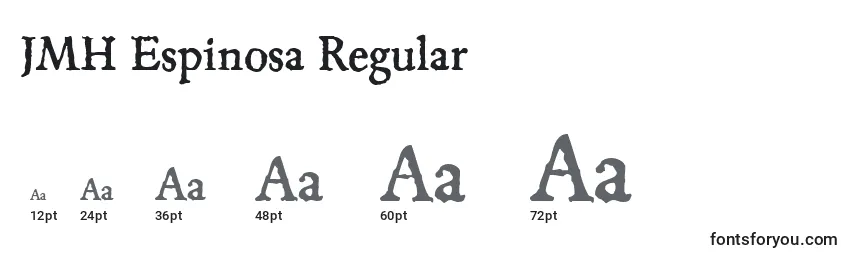 Размеры шрифта JMH Espinosa Regular (130896)