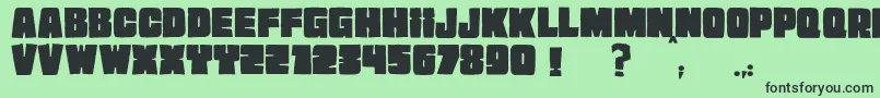 JMH EXTRA Font – Black Fonts on Green Background