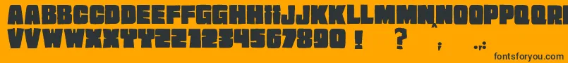 JMH EXTRA Font – Black Fonts on Orange Background