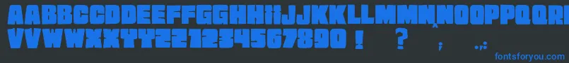 JMH EXTRA Font – Blue Fonts on Black Background