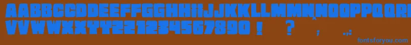JMH EXTRA Font – Blue Fonts on Brown Background