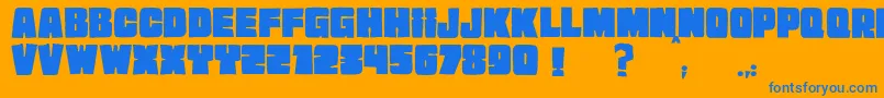 JMH EXTRA Font – Blue Fonts on Orange Background