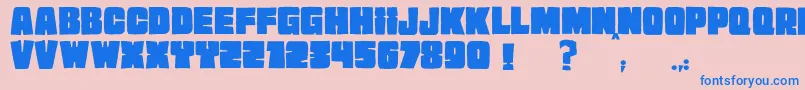 JMH EXTRA Font – Blue Fonts on Pink Background