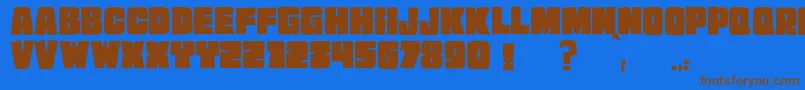 JMH EXTRA Font – Brown Fonts on Blue Background