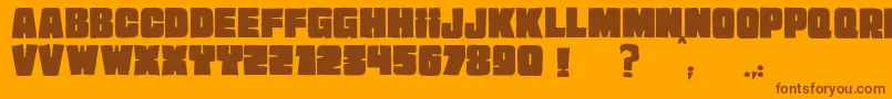 JMH EXTRA Font – Brown Fonts on Orange Background