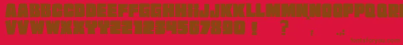 JMH EXTRA Font – Brown Fonts on Red Background