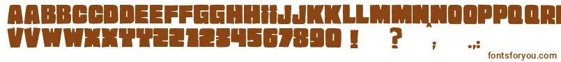 JMH EXTRA Font – Brown Fonts on White Background