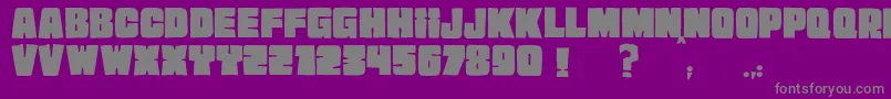 JMH EXTRA Font – Gray Fonts on Purple Background