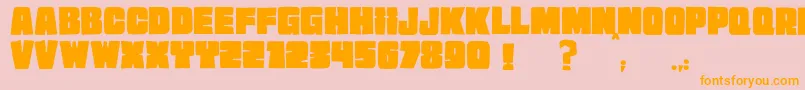 JMH EXTRA Font – Orange Fonts on Pink Background