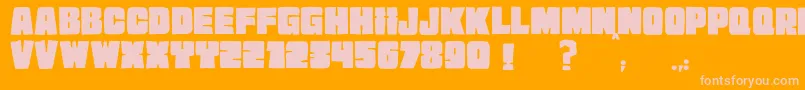 JMH EXTRA Font – Pink Fonts on Orange Background