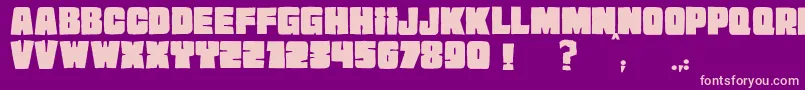 JMH EXTRA Font – Pink Fonts on Purple Background