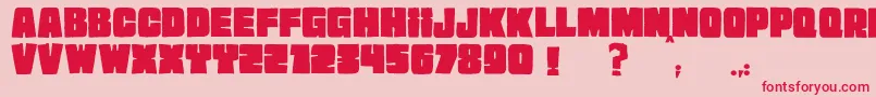 JMH EXTRA Font – Red Fonts on Pink Background