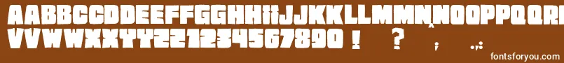 JMH EXTRA Font – White Fonts on Brown Background